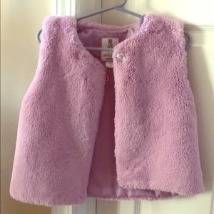 Lavender plush vest